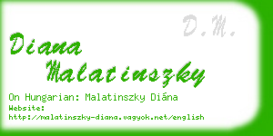 diana malatinszky business card