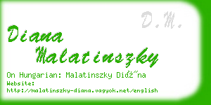 diana malatinszky business card